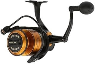 PENN Spinfisher VII Spinning Reel, Live Liner & Longcast | Saltwater Sea Fishing Reel with IPX5 Sealing & CNC | Anglers Boat, Shore, Surf & Rock Fishing |Braid Ready Spool |Multiple Sizes | Black Gold - 1