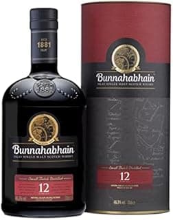 Bunnahabhain 12 Ans - Islay Single Malt Scotch Whisky - 46.3% 70cl - Avec coffret - Vieilli en fûts de bourbon et de xérès - Non filtré à froid