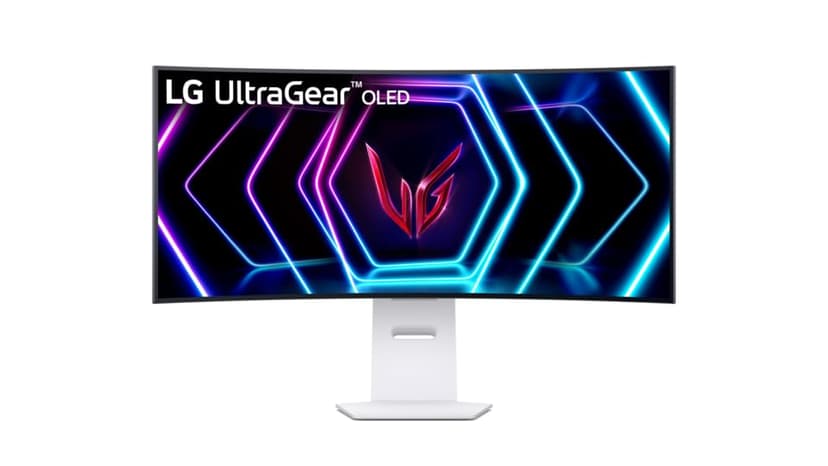 LG 39GS95QE-W WQHD OLED Display, 39-inch, 3440 x 1440, 21:9, 0.03ms, 240Hz, F Classification, Micro Lens Array+ Technology, DisplayHDR True Black 400, White - 1