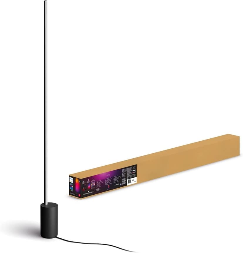 Philips Hue Gradient Signe Floor Lamp White 1800 lm, 16 Million Colours and Colour Gradients, Dimmable, Controllable via App, Compatible with Amazon Alexa (Echo, Echo Dot) - 1