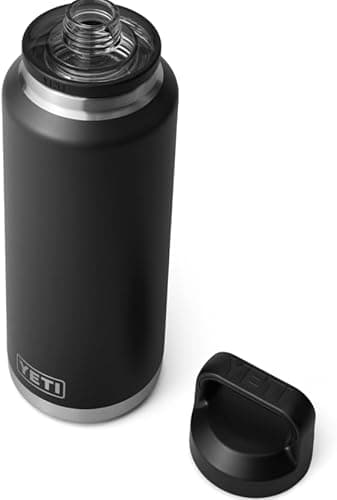 YETI Rambler Bottle Chug, Vaccum Insulated Stainless Steel Bottle with Leakproof Chug Cap, Rescue Red, 46 oz (1.3 L)