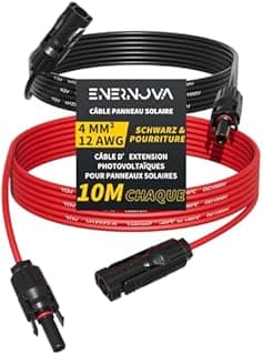 enernova Solar Cable 4 mm²/6 mm², Solar Cable Extension 1…