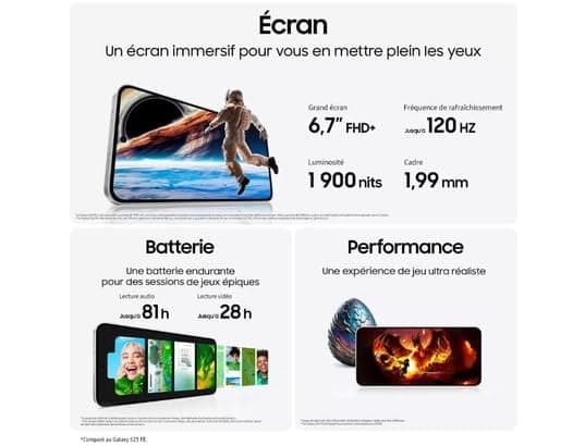 Samsung Galaxy S24 FE 5G Samsung Exynos 6.7" 8GB RAM 128GB Storage Smartphone - 5