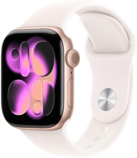 Apple Watch Series 11 rose gold aluminium 46mm light blus…