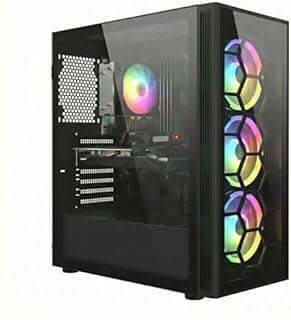 STGsivir Fixed PC Gamer, Gaming Computer, GeForce RTX 2060 Super 8GB GDDR6, Ryzen 5 5500, 32G DDR4, 1T SSD, WiFi 6, BT5.0, RGB Fan x3, PS 600W, Windows 11 Pro