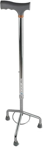 Tripod Cane - Bm Medical CT-10 - Lightweight Aluminium with a Practical and Stable Tripod Tip - Help to the Person