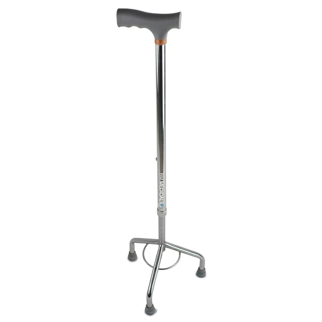 Tripod Cane - Bm Medical CT-10 - Lightweight Aluminium with a Practical and Stable Tripod Tip - Help to the Person