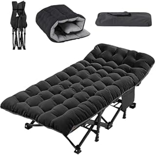 Folding Sunlounger Bed with Mattress, Adjustable Backrest… - 1
