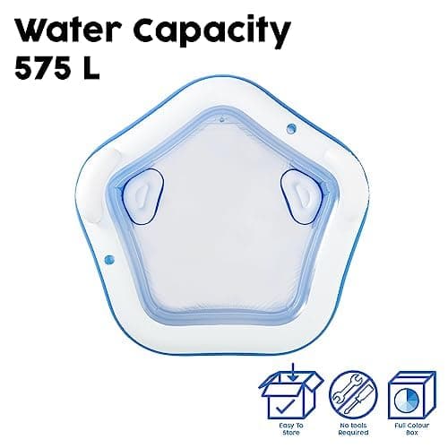 Bestway Family Paddling Pool Inflatable Swimming Pool with Built-in Seats, Family Fun Lounge Pool, Outdoor Garden Pool - 7