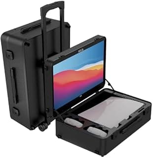 POGA LUX - Gaming Case (compatible with Playstation 5) incl. Trolley and 24‘‘ AOC Gaming Monitor - Black (V2 - Bluetooth Speaker Optional) - 1