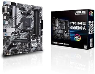 ASUS Prime B550M-A Gaming Mainboard Sockel AM4 (Micro ATX, Ryzen, PCIe 4.0, 2X M.2, 1Gbit/s-Ethernet, SATA 6Gbit/s, USB 3.2 Gen 2 Typ-A, Unterstützung für Aura Sync RGB Header)