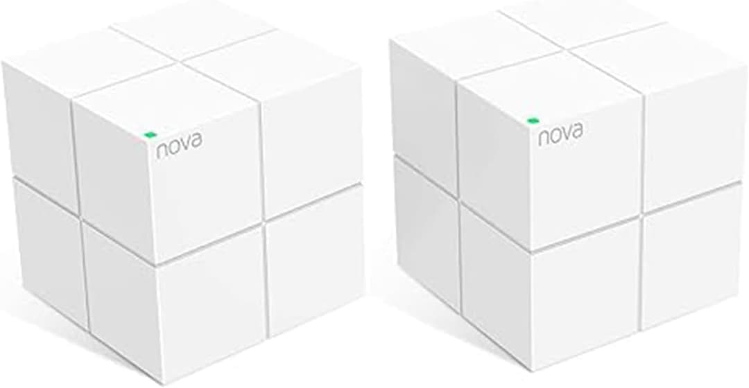 Tenda Nova MW6 Mesh WiFi System - Up to 4000 sq.ft. Whole Home Coverage, WiFi Router and Extender Replacement, Gigabit Mesh Router for Wireless Internet, Works with Alexa, Parental Controls, 2-pack