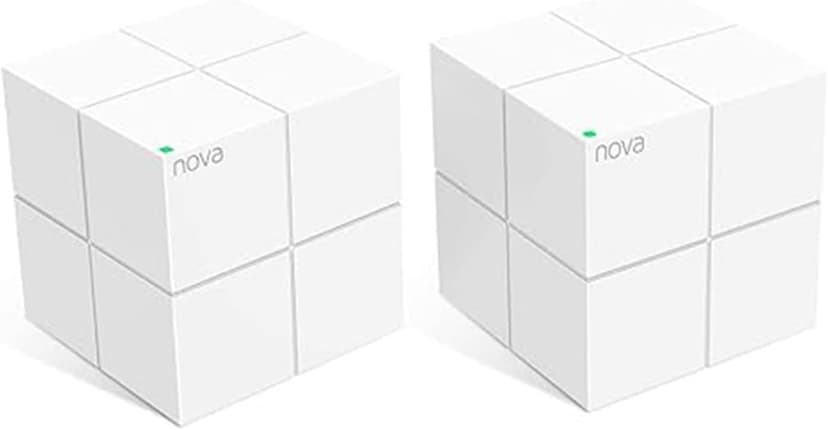Tenda Nova MW6 Mesh WiFi System - Up to 4000 sq.ft. Whole Home Coverage, WiFi Router and Extender Replacement, Gigabit Mesh Router for Wireless Internet, Works with Alexa, Parental Controls, 2-pack - 1