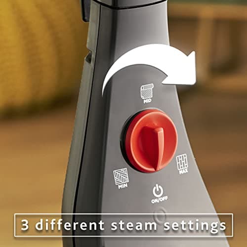 Vileda Steam Plus Steam Cleaner with PowerPad and 2 Microfibre Replacement Pads, Hygienic Floor Cleaner for Tiles, Laminate & Parquet, Heating Time: 15 Seconds, Eco Packaging - 6