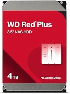 WD Red Plus 4TB NAS 3.5" Internal Hard Drive - 5400 RPM Class, SATA 6Gb/s, CMR, 256MB Cache