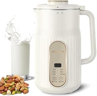 Nut Milk Maker, AlfaBot N2 Automatic Almond Milk Machine for Homemade Plant-Based Milk, Oat, Soy, Yogurt and Dairy Free Beverages, 35 OZ Soy Milk Maker with Delay Setting and Self Cleaning - 1