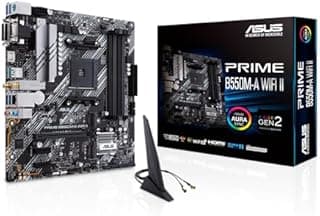ASUS PRIME B550M-A WIFI II, AMD B550, AM4, Micro ATX, 4 DDR4, VGA, DVI, HDMI, Wi-Fi, PCIe4, 2x M.2
