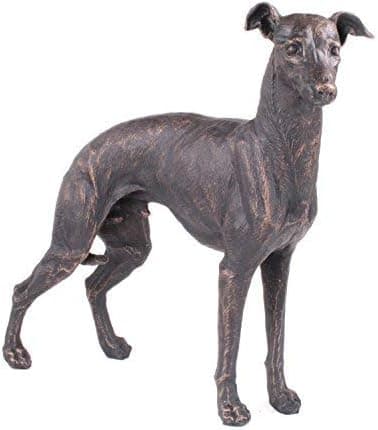 Large Greyhound Dog Painted Bronze Resin Sculpture - Pet …