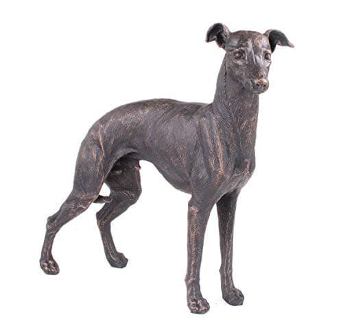 Large Greyhound Dog Painted Bronze Resin Sculpture - Pet …