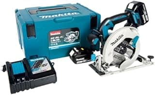 Makita DHS680RMJ Battery-Operated Hand-Held Circular Saw 57 mm, (18 V/4.0 Ah, 2 Batteries and Charger in The Makpac), DHS680RTJ 0 wattsW, 0 voltsV