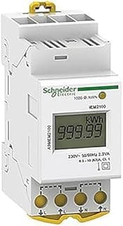 Schneider Electric - Acti9 IEM - Compteur d'energie modulaire monophasé - 230V - 63A - A9MEM2100