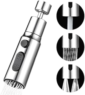 OSDUE Douchette Evier Cuisine Robinet 360 Degres, 3 Modes Embout Robinet Cuisine avec Aerateur, Mitigeur Evier Cuisine Tete de Robinet Rotative, Adaptateur Robinet Universal Orientable - 1