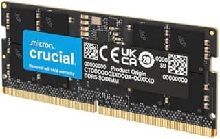 Crucial DDR5 RAM 32GB 4800MHz SODIMM, Laptop Computer Memory, Mini PC, CL40 - CT32G48C40S5