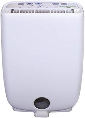 Meaco DD8L desiccating dehumidifier – Ioniser – ideal for use in unheated rooms (below 10 C) – self-restart, white with blue border