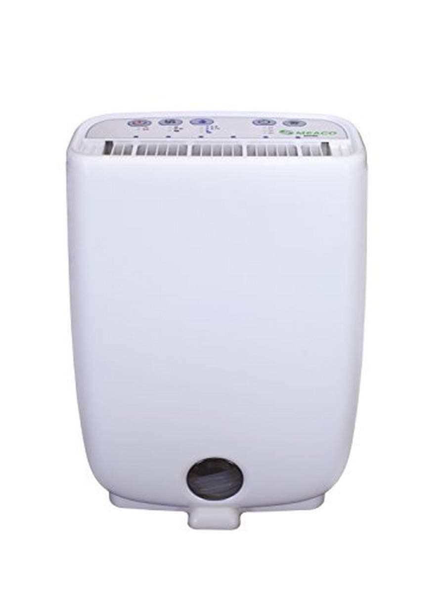 Meaco DD8L desiccating dehumidifier – Ioniser – ideal for use in unheated rooms (below 10 C) – self-restart, white with blue border