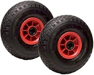 LOT de 2 x roue gonflable diable 260 x 85 (3.00-4) alésage 20 mm roulement à rouleaux - 1