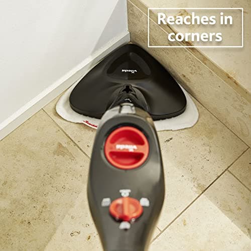 Vileda Steam Plus Steam Cleaner with PowerPad and 2 Microfibre Replacement Pads, Hygienic Floor Cleaner for Tiles, Laminate & Parquet, Heating Time: 15 Seconds, Eco Packaging - 7