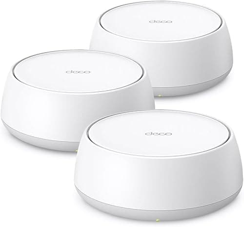 TP-Link Deco BE25(3-pack), BE3600 Mbps, 2×2.5 Gbps Ports, AI Supported Multi-Process Capability, Connectivity up to 150 Devices, VPN, WPA3, Dual-Band Wi-Fi 7 Mesh System