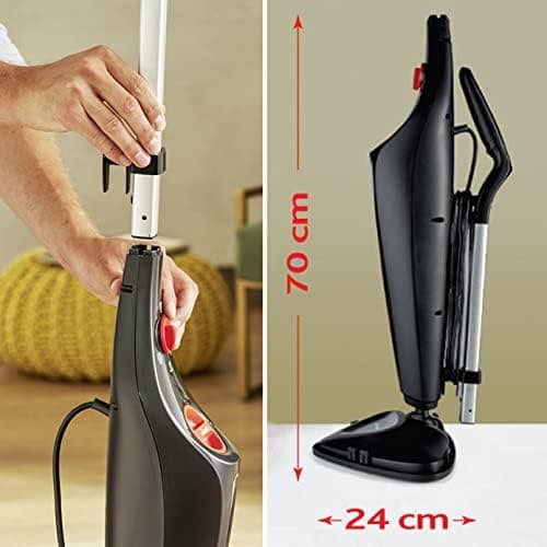 Vileda Steam Plus Steam Cleaner with PowerPad and 2 Microfibre Replacement Pads, Hygienic Floor Cleaner for Tiles, Laminate & Parquet, Heating Time: 15 Seconds, Eco Packaging - 5