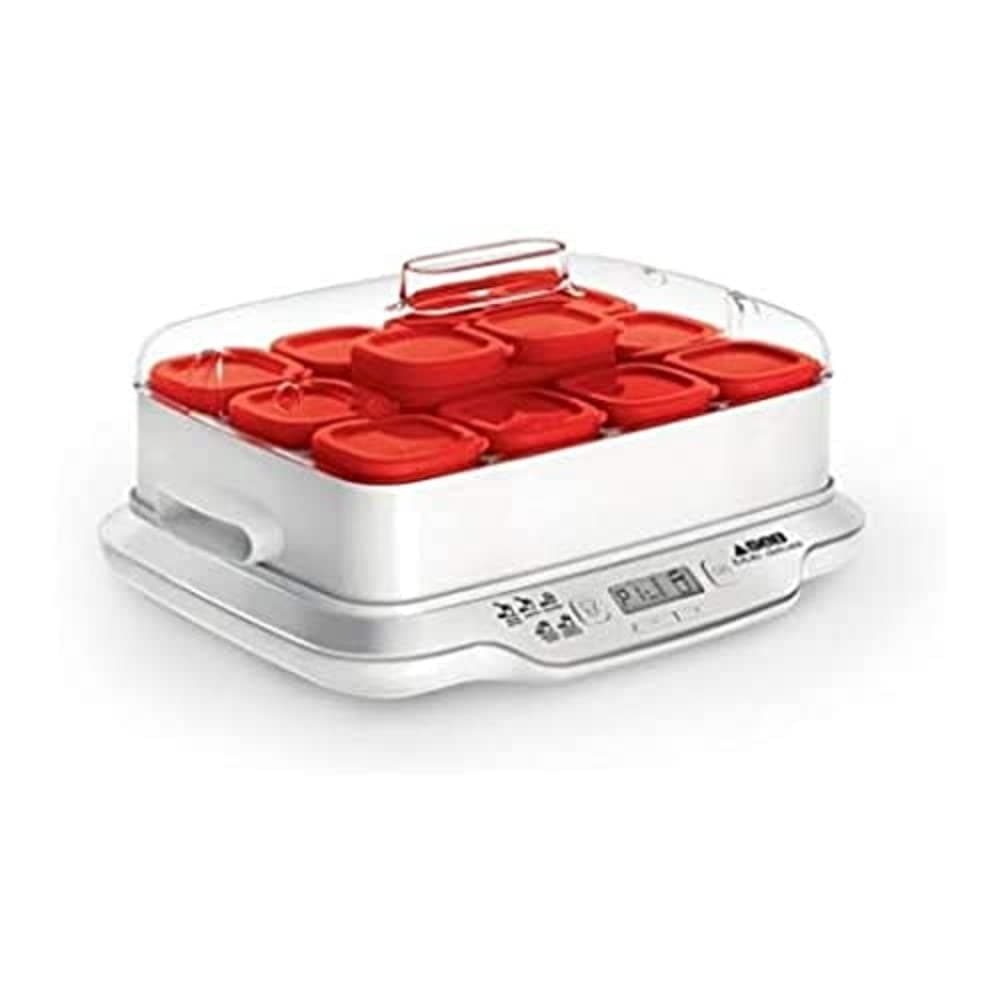 Seb Multi Délices, Express Yaourtière 12 pots verre 140 ml, Sans BPA, 5 programmes automatiques, Programme Express, Fabriqué en France YG661500