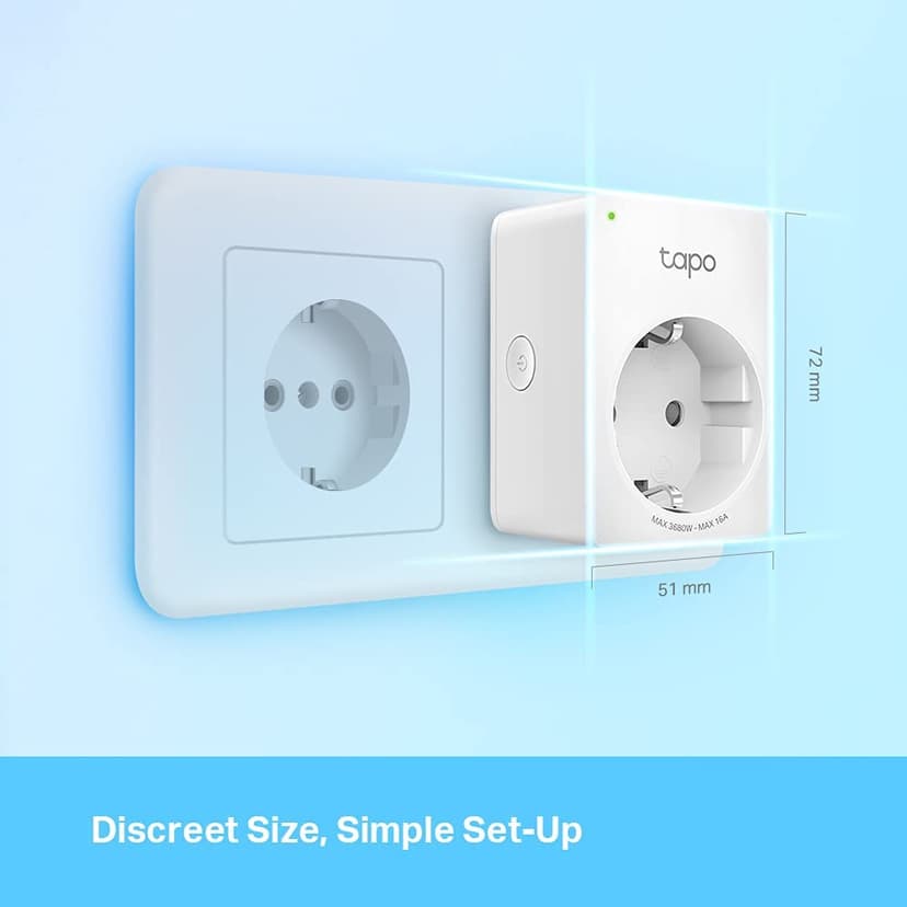 Tapo WiFi Connected Socket, Consumption Tracking, 16A Type F, Compatible with Alexa and Google Home, Control Fan, Air Conditioner, Energy Saving, Voice Control, Tapo P110(4-Pack) - 8