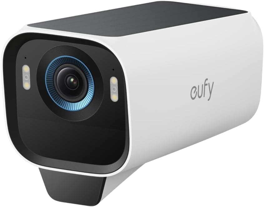 eufy Security eufyCam S3 Pro Add-on Solar Security Camera Outdoor Wireless, Colour Night Vision, 4K Resolution, Forever Power 2.0, Face Recognition AI, Expandable Local Storage, No Monthly Fee