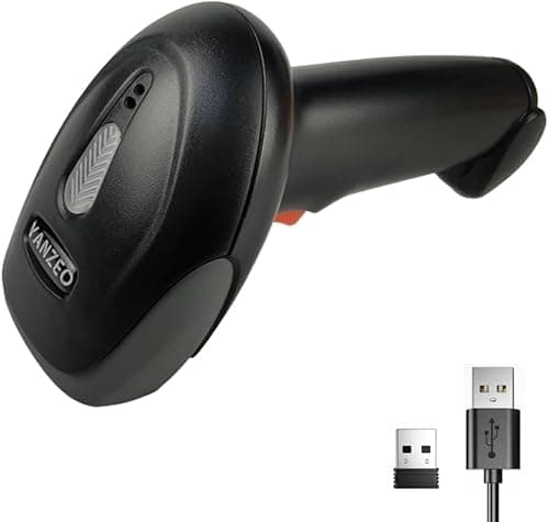 Yanzeo L6811 Barcode Scanner 1D Wireless & USB Barcode Re…