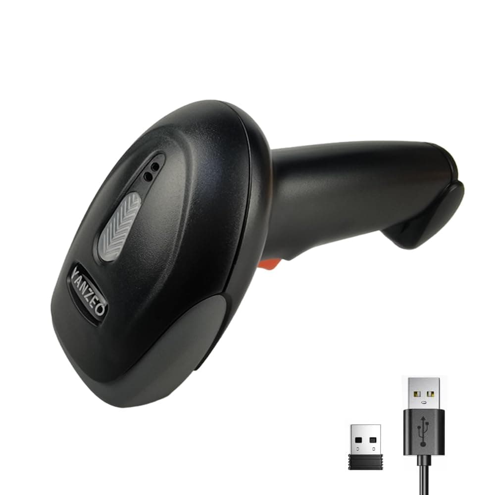 Yanzeo L6811 Barcode Scanner 1D Wireless & USB Barcode Re…