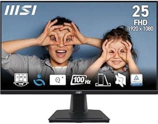 MSI Pro MP252 écran bureautique Full HD 24,5" - Dalle IPS 1920 x 1080, 100 Hz, écran respectueux des Yeux, Haut-parleurs intégrés, réglable en Inclinaison - HDMI 2.0b, DisplayPort 1.4a - 1