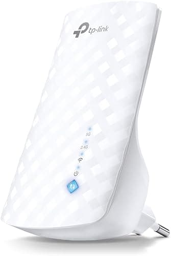 TP-Link Répéteur WiFi(RE190), WiFi Extender AC750 Mbps, Amplificateur Récepteur WiFi, WiFi Booster, jusqu'à 90㎡, Compatible avec toutes les Box Internet