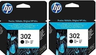 HP 302 Standard Capacity Black Original Ink Cartridge Page Yield 190 x 2