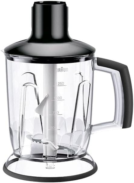 Braun MQS 601 BK Stand Mixer Attachment with EasyClick Plus System - Accessories for Braun MultiQuick 7 and 9 Hand Blender, BPA-Free, Capacity 1.25 L, Black