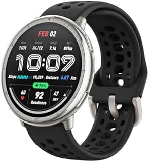 Amazfit Active 2 Smart Watch 44mm, GPS Maps with Direction, Fitness Tracker, 10 Day Battery, Sleep Monitor, 160+ Sport Modes, Water Resistant, for Android & Apple Iphone, Black Sport Silicone