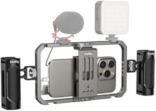 SMALLRIG All-in-One Mobile Phone Video Editing Kits for Video Makers Portable Aluminum Stabilizer for iPhone 17/16/15/14/13 Pro/Max and Other Android Phones - 4121 - 1