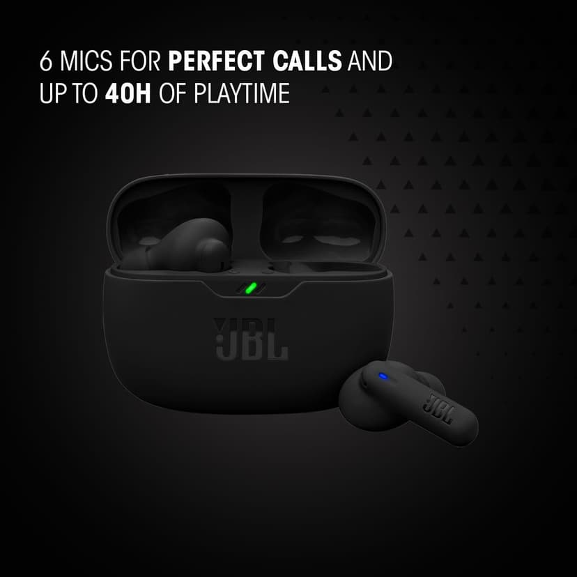 JBL Wave Beam 2, Wireless Noise Cancelling Bluetooth Earbuds with 40h Playtime, JBL Pure Bass Sound, Smart Ambient Technology and Multi-Point Connection, Closed-Back Stick Design, White - 2