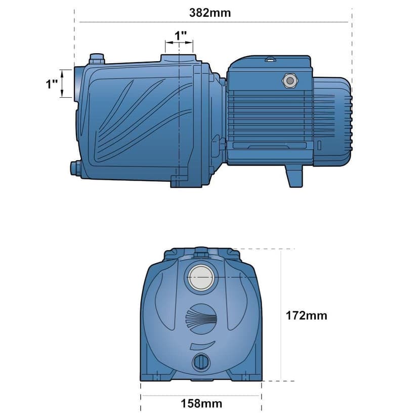 Multi Stage Centrifugal Electric Water Pump 4CPm100-C 1Hp 240V 4CP Pedrollo - 2