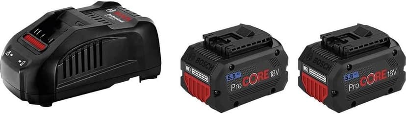 Bosch Professional 18V System Starter-Set batteries : 2 batteries ProCORE18V 5.5Ah + chargeur GAL 1880 CV - 1