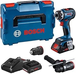 Bosch Professional 18V System perceuse-visseuse sans-fil GSR 18V-90 FC - FlexiClick System (avec 1x GFA 18-M, 1x GFA 18-H, 2 batteries ProCORE18V 4.0Ah, chargeur rapide GAL 18V-40, L-BOXX)