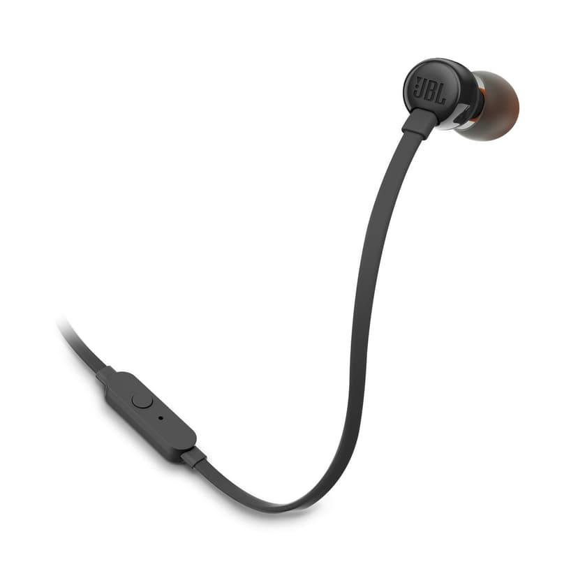 JBL T110 Universal In-Ear Headphones with Remote Control and Microphone, Black - 1