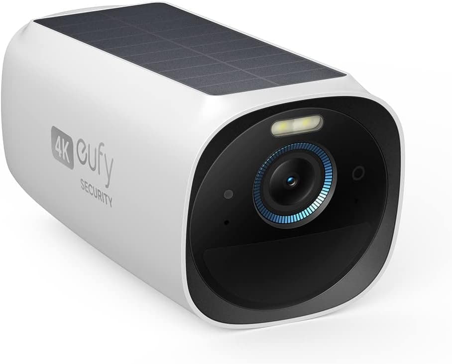 eufy Security eufyCam S330(eufyCam 3), telecamera wi-fi esternoi, telecamera pannello solare, risoluzione 4K, richiede HomeBase 3, Nessun Costo Mensile